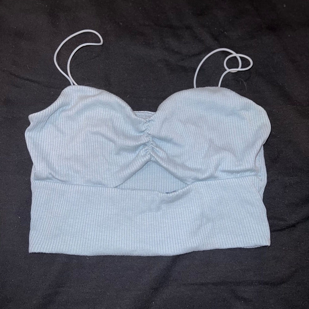 blue crop top with cutout, Urban Outfitters size Medium